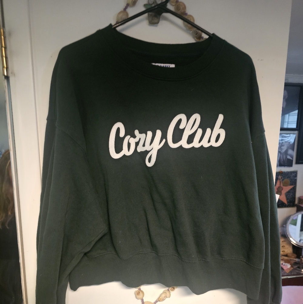 Old Navy Cozy Club Green XL Sweatshirt